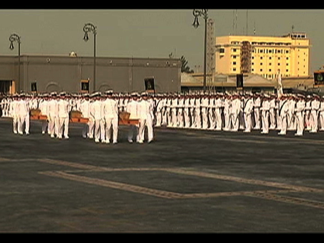 Realizan ceremonia de inhumación de los héroes navales de 1914 en el puerto de Veracruz