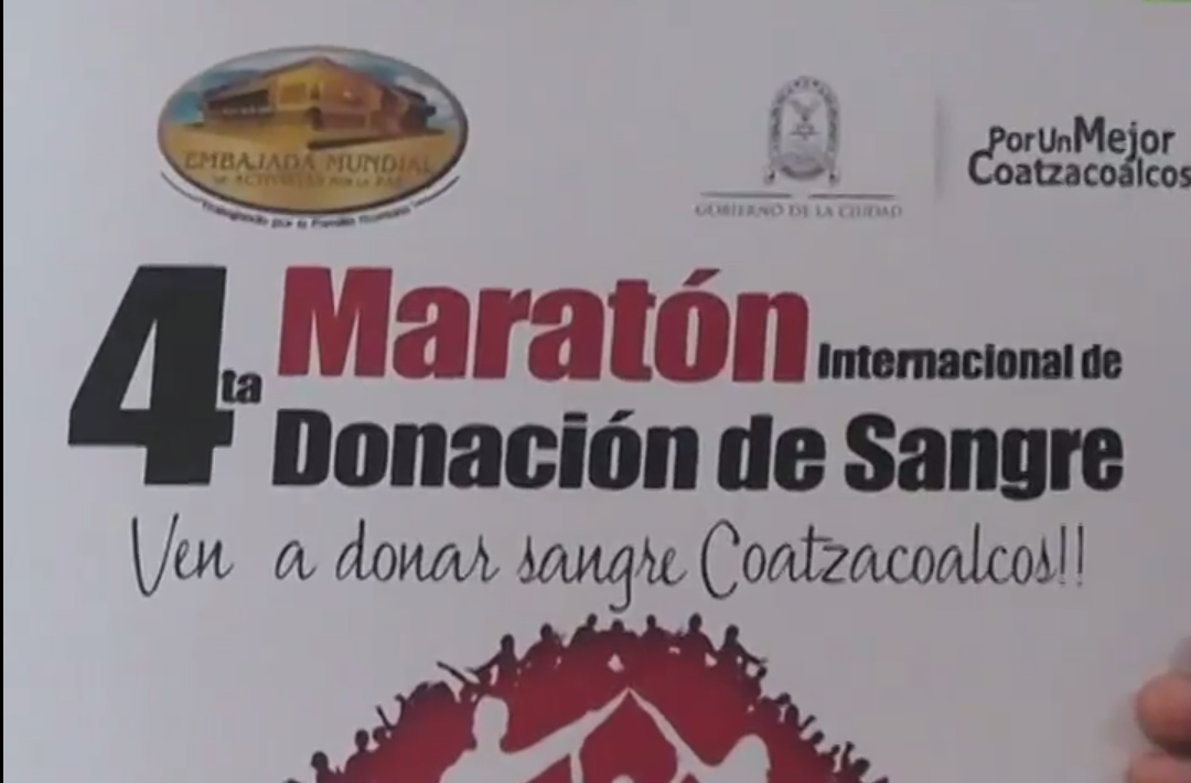 Se realizara el cuarto maratón de donación de sangre voluntaria en Coatzacoalcos.