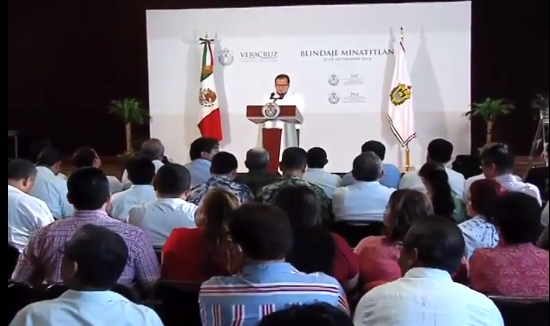 Presenta el Gobernador del Estado los primeros resultados del Operativo Blindaje Minatitlán.