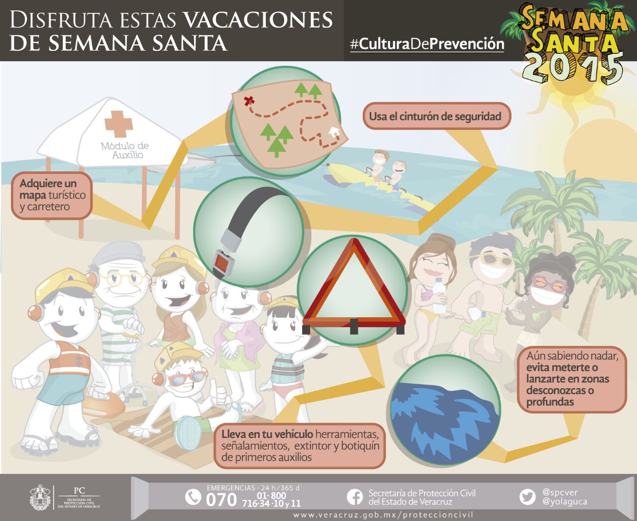 Emite PC recomendaciones para disfrutar de unas vacaciones seguras