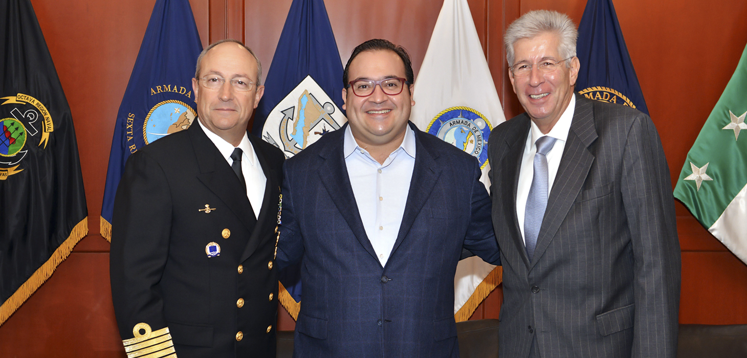 Se reúne Javier Duarte con secretarios de Marina y de Comunicaciones y Transportes