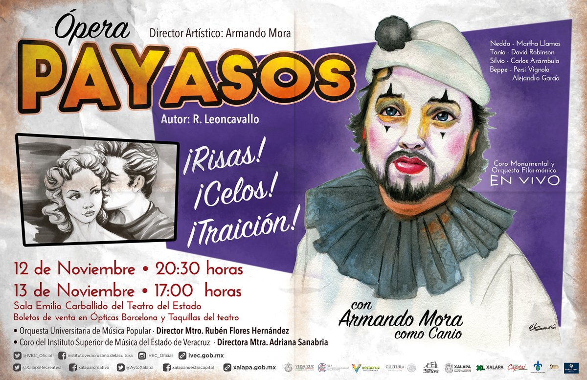 Por vez primera en Xalapa se presentará la ópera “Payasos”