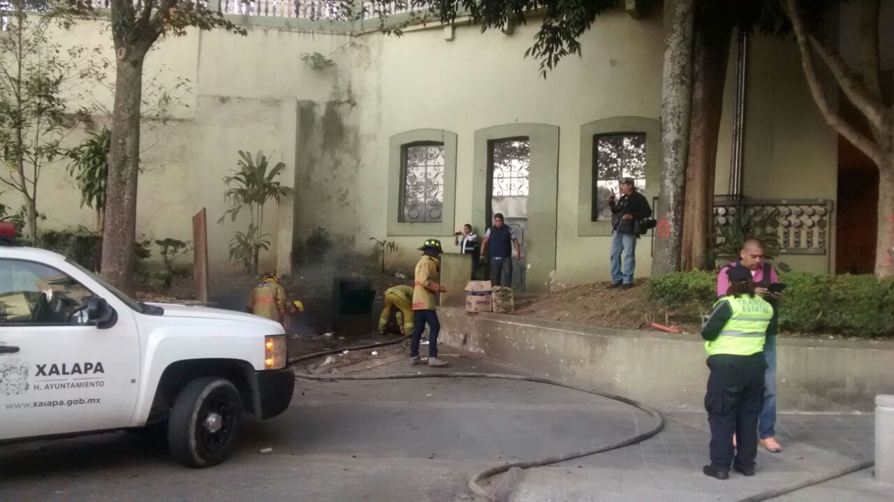 Conato de incendio en el Parque Juárez de Xalapa