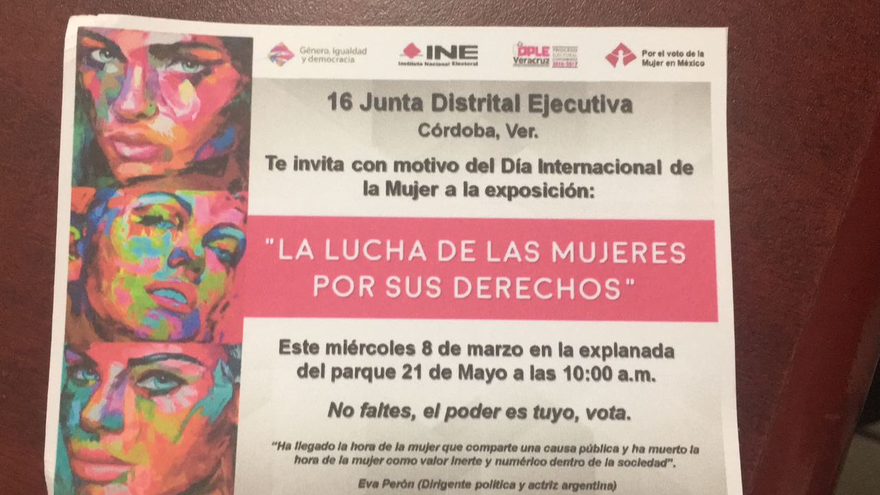 INE Córdoba realizará la exposición «La Lucha de las Mujeres por sus Derechos»