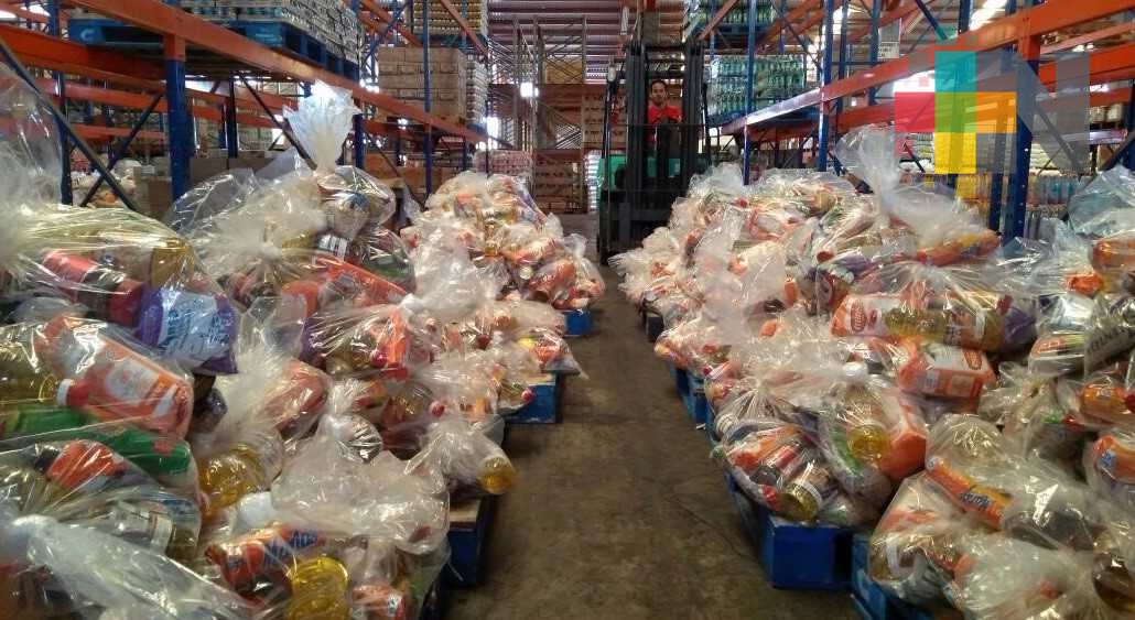 Distribuyen despensas para Veracruz, CDMX, Oaxaca, Chiapas, Guerrero y Morelos
