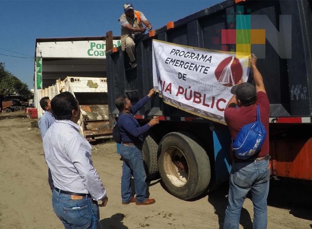 Ponen en marcha “Programa emergente de limpia pública” en Coatzacoalcos
