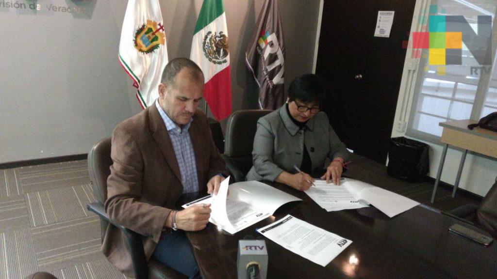 Firman convenio de colaboración el IVM y RTV