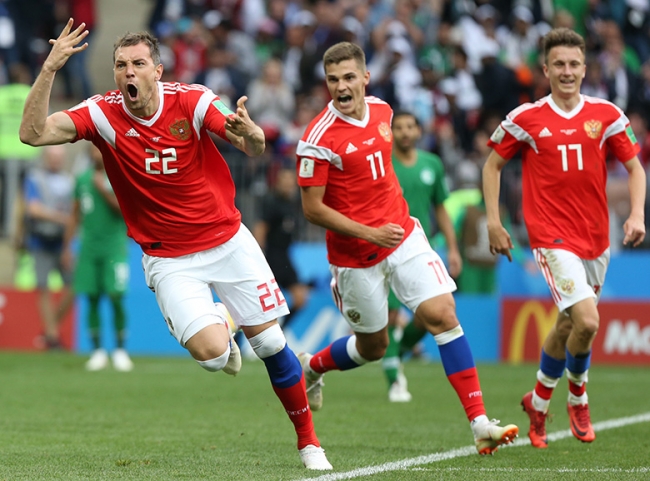Rusia redondea inauguración con goleada sobre Arabia Saudita