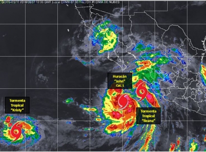 Huracán John generará olas de tres a cinco metros en costas del Pacífico