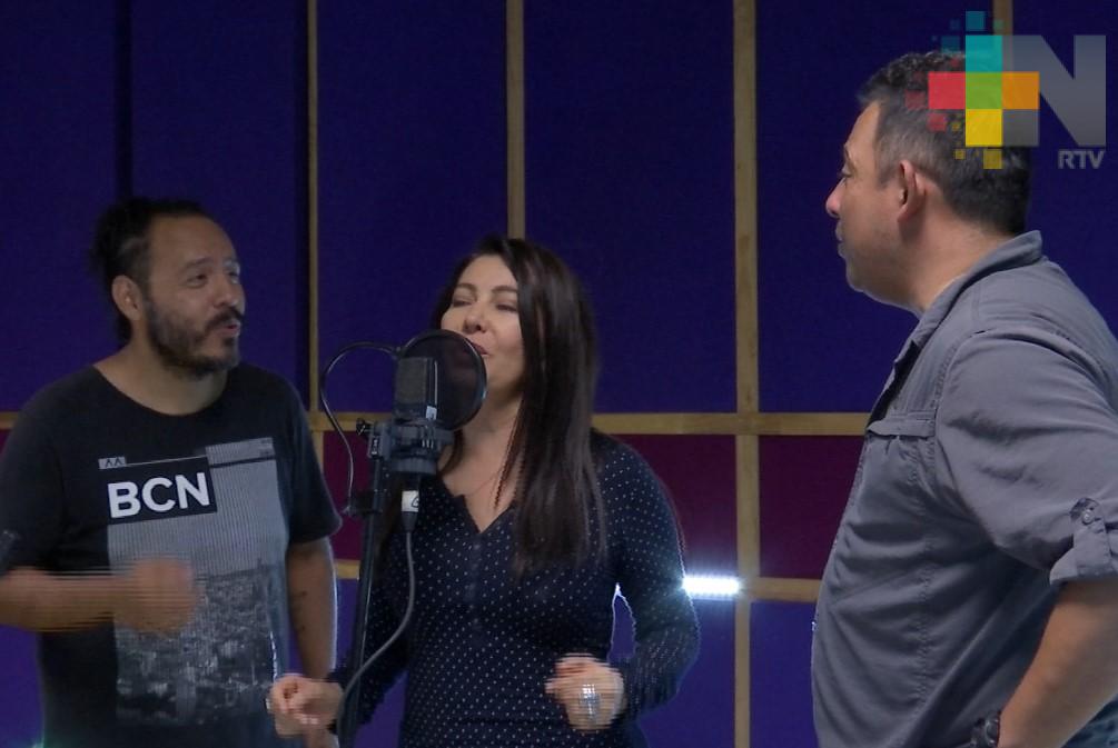 Mara Escalante graba disco en el estudio de RTV Música
