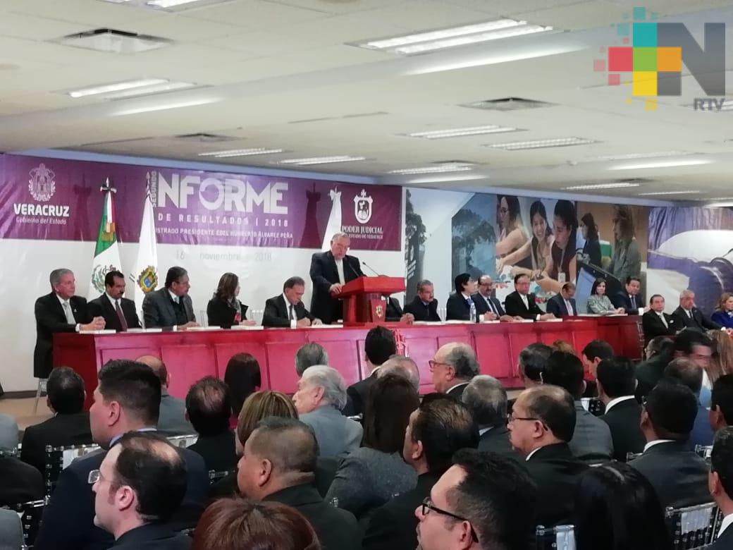Rinde magistrado presidente del Poder Judicial informe de labores 2018
