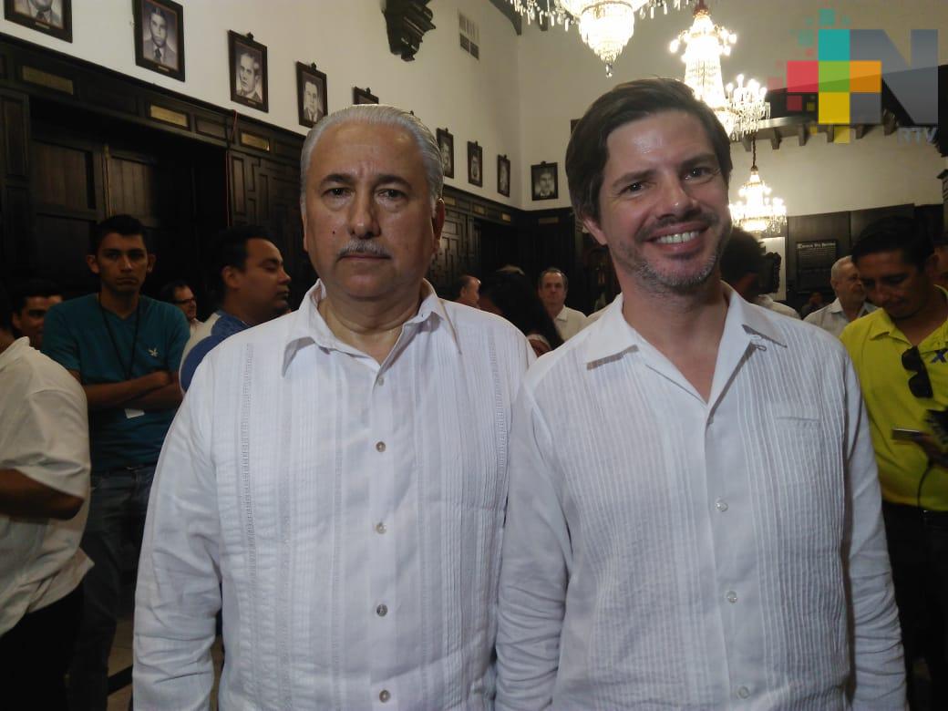 Embajador el reino de Bélgica recorre obra de Nuevo Puerto de Veracruz