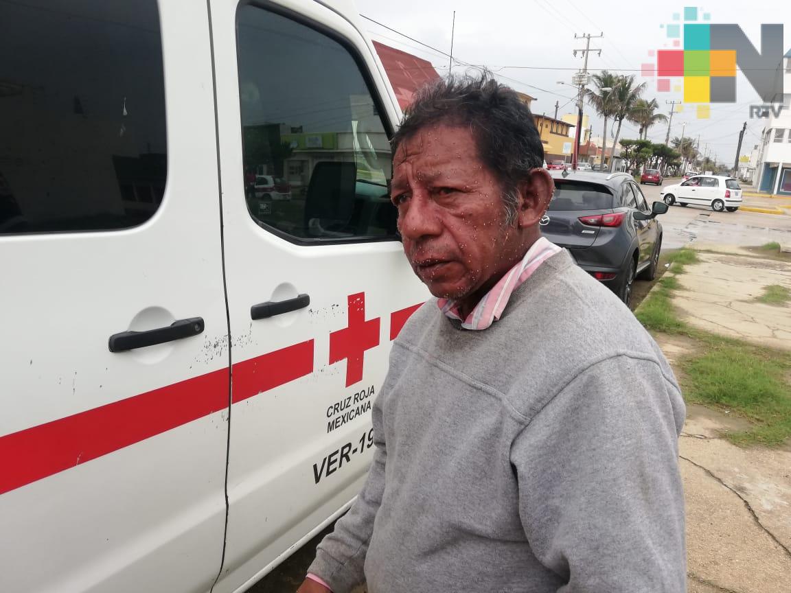 Persona, de la tercera edad, atacado por abejas en Coatzacoalcos