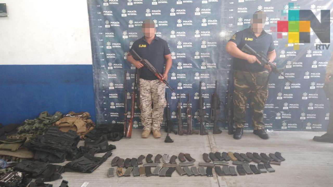 Detienen a dos presuntos integrantes del CJNG, en Tierra Blanca