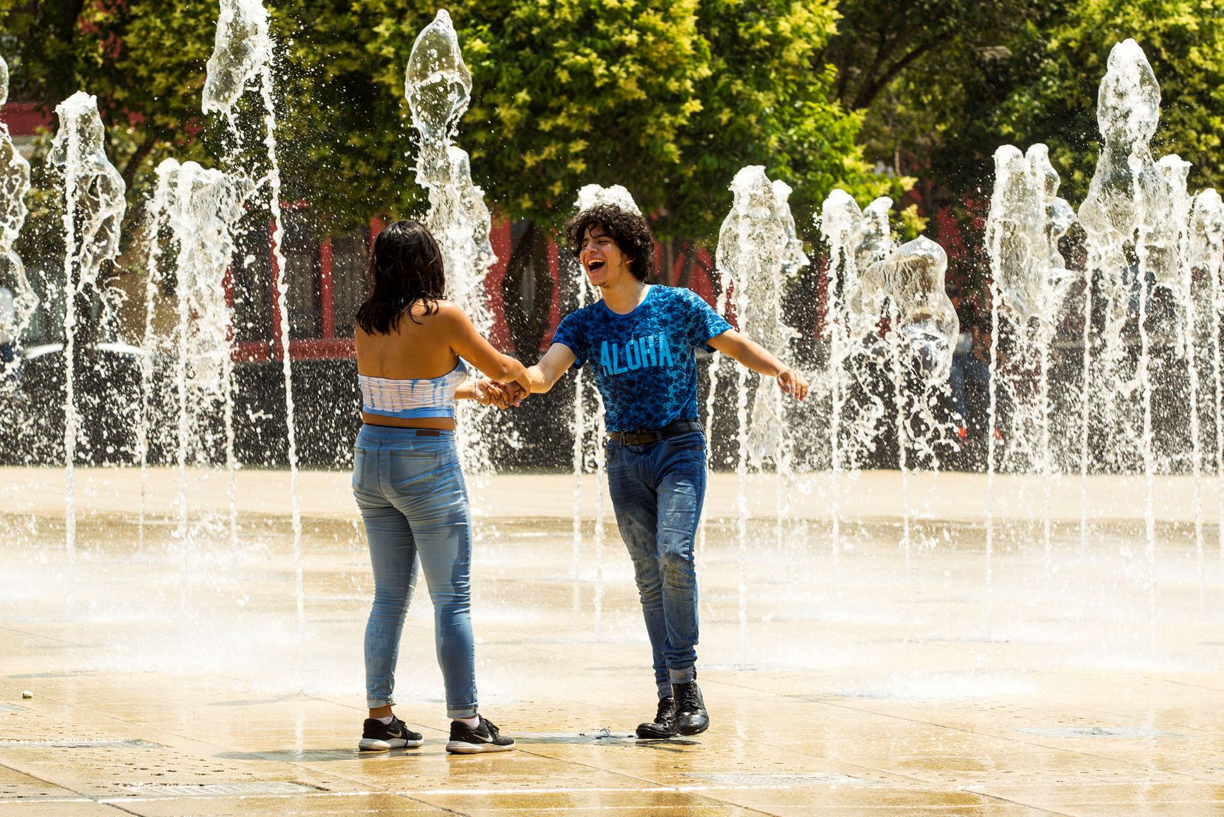 Una refrescada en las fuentes