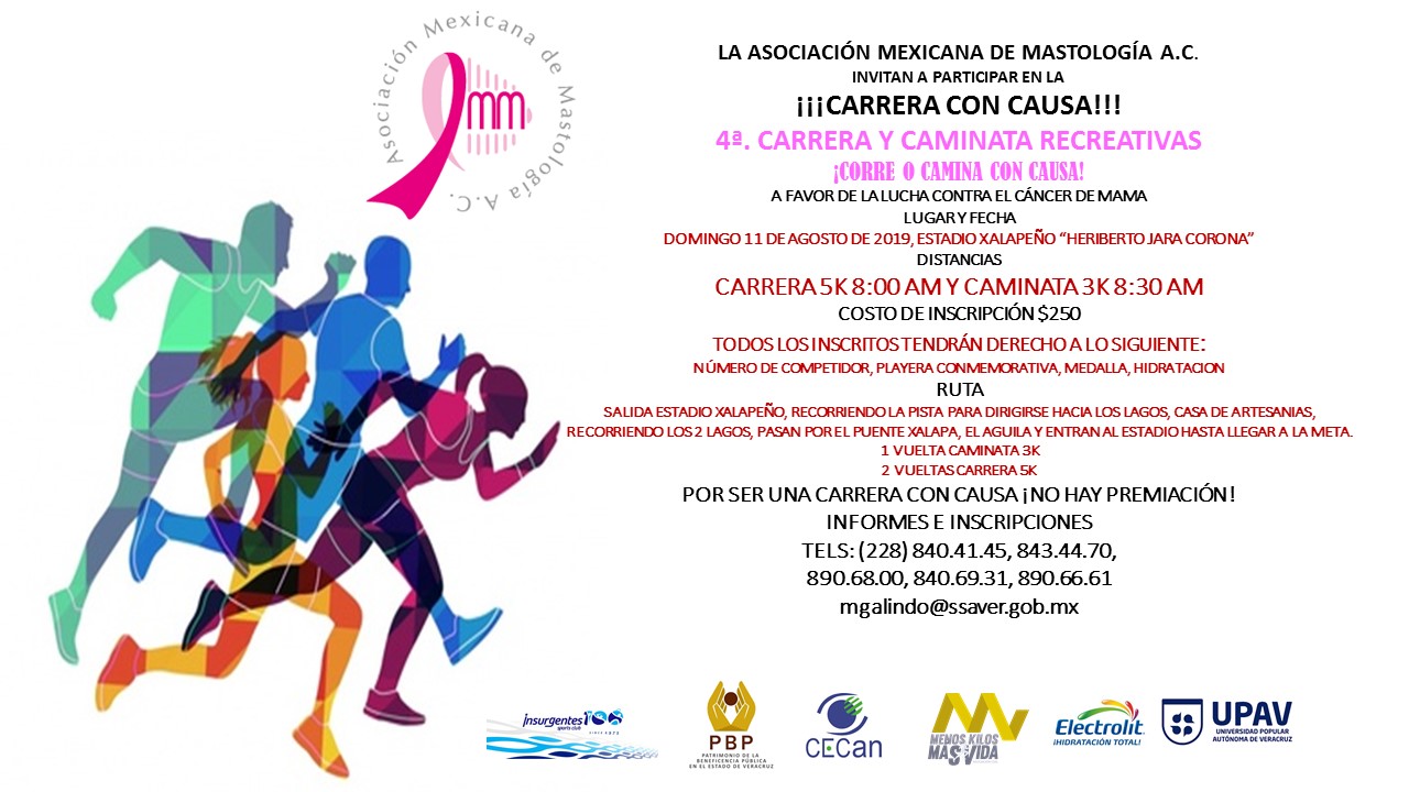 Convocan a la 4a Carrera contra el Cáncer de Mama