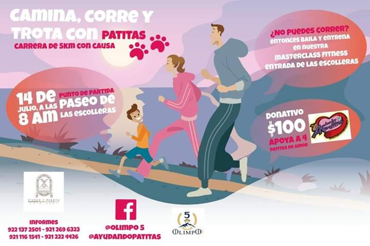 Este domingo «Camina, corre y trota con patitas»