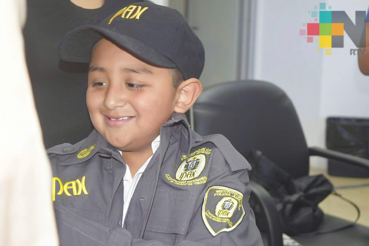 Josué, el niño que desea ser policía del IPAX