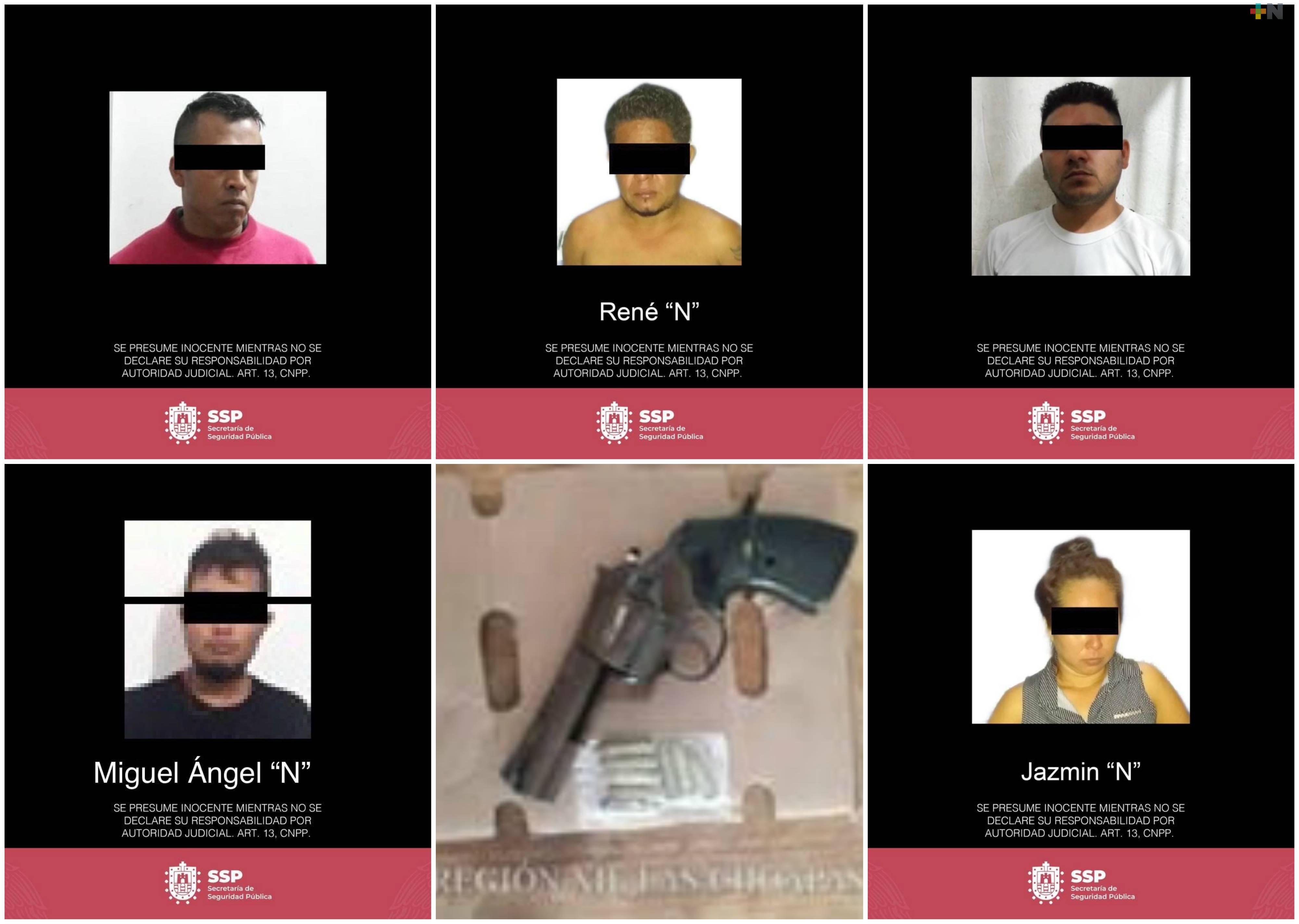 Detiene SSP a cuatro hombres y una mujer por diferentes delitos