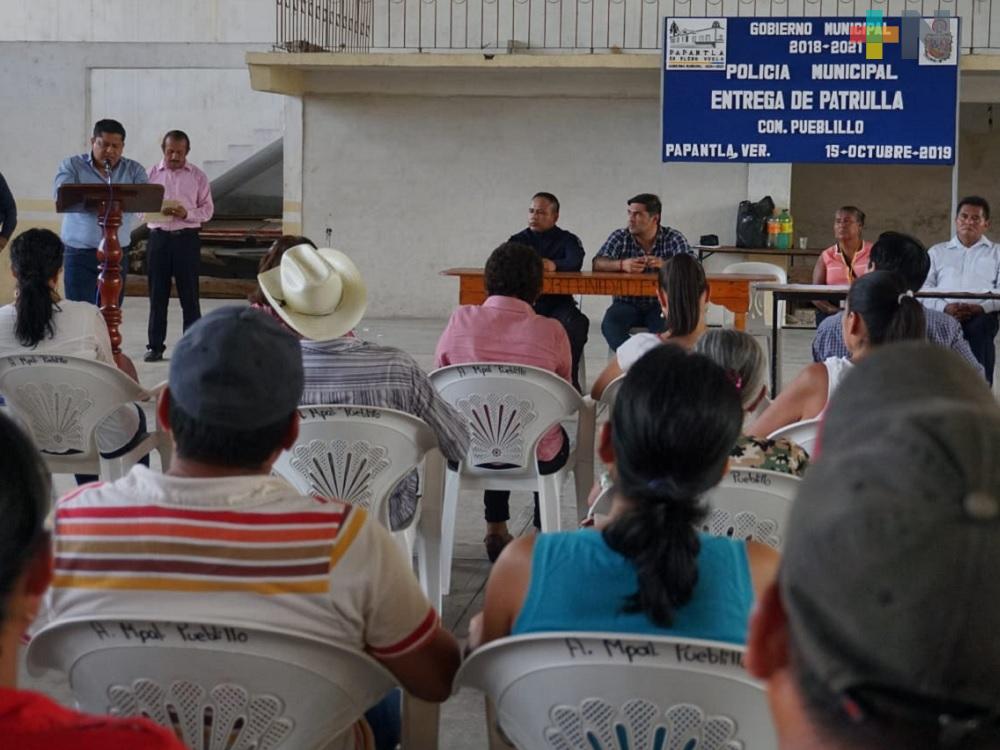 Fortalecen la seguridad en comunidades de Papantla