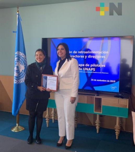 Recibe SSP reconocimiento de la oficina de las Naciones Unidas contra la Droga y el Delito en México