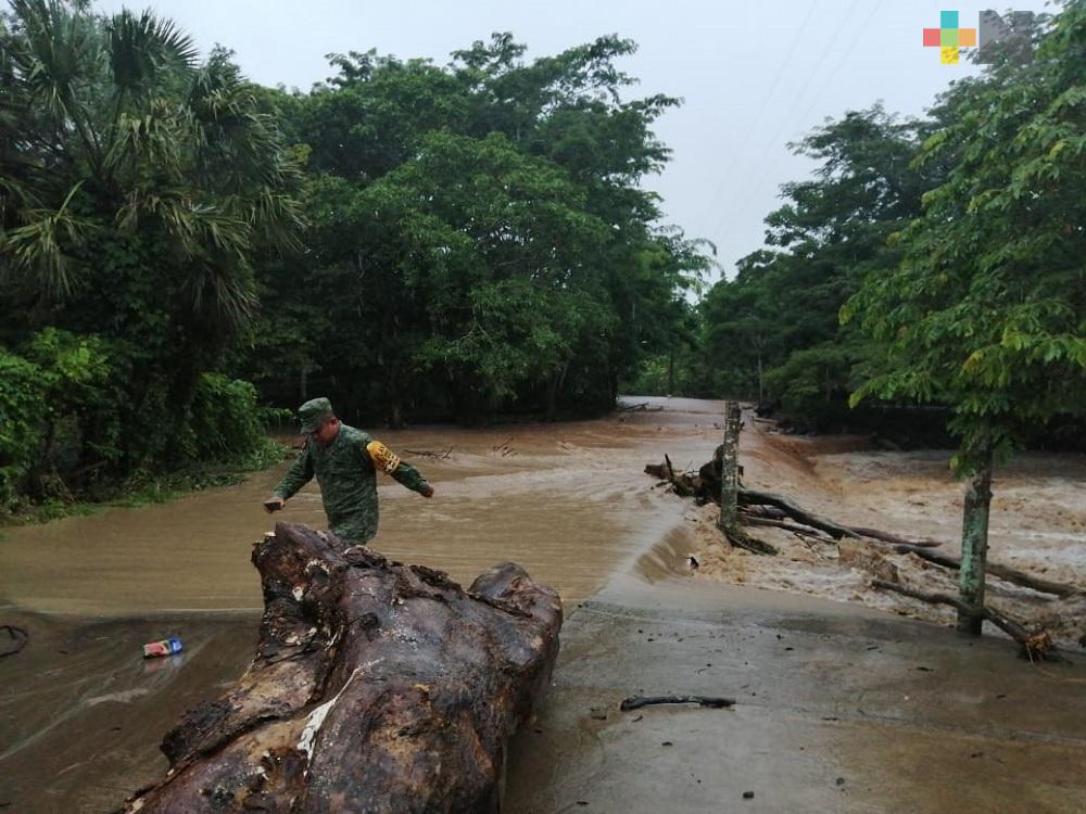 Sedena activa Plan DN-III en su fase preventiva en municipios del sur de Veracruz