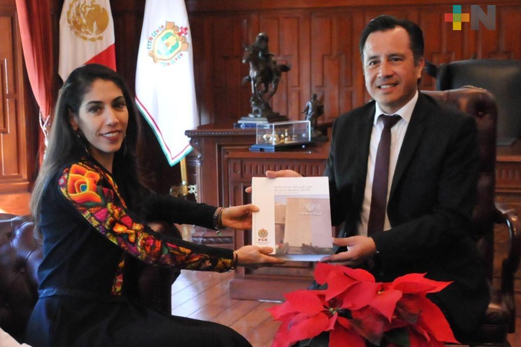 Verónica Hernández entrega Informe Anual de Actividades 2019 de la Fiscalía General del Estado