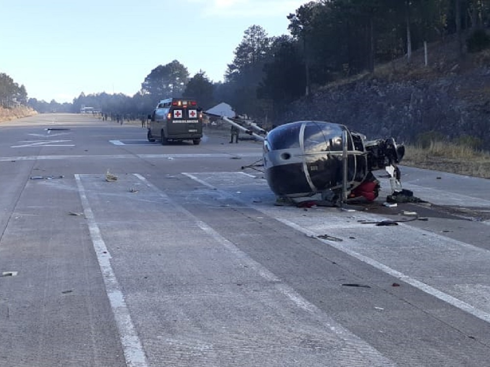 Se desploma helicóptero de la Sedena