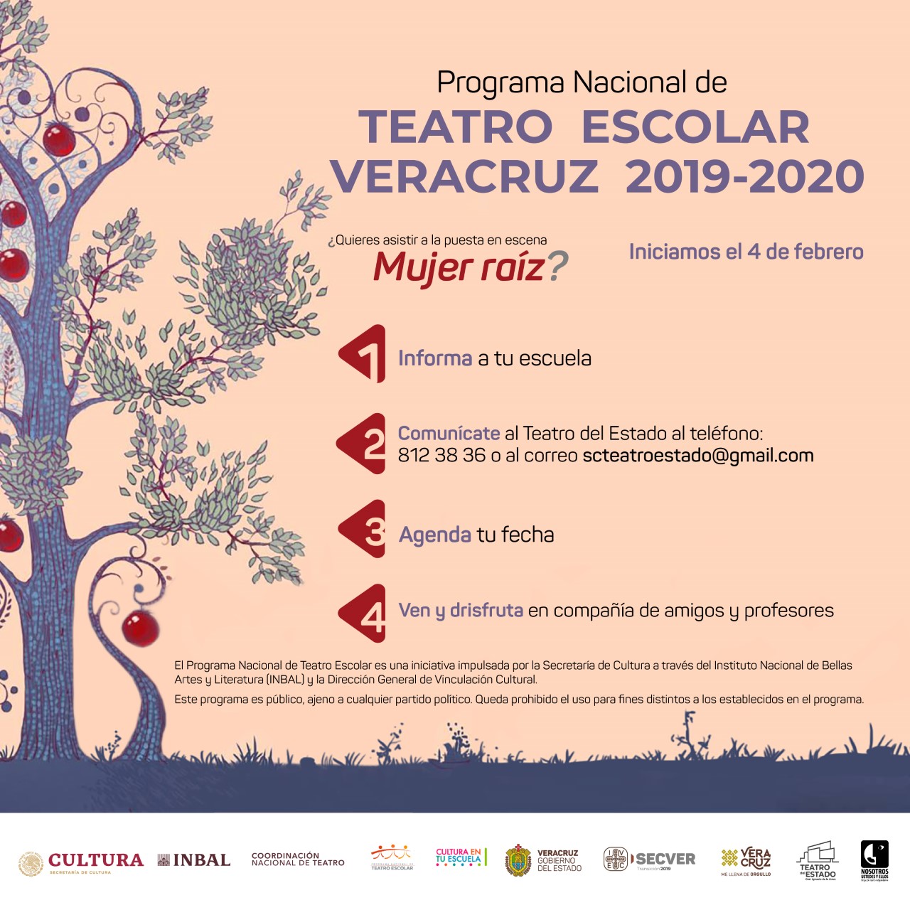 IVEC invita a escuelas a la presentación de la obra Mujer raíz