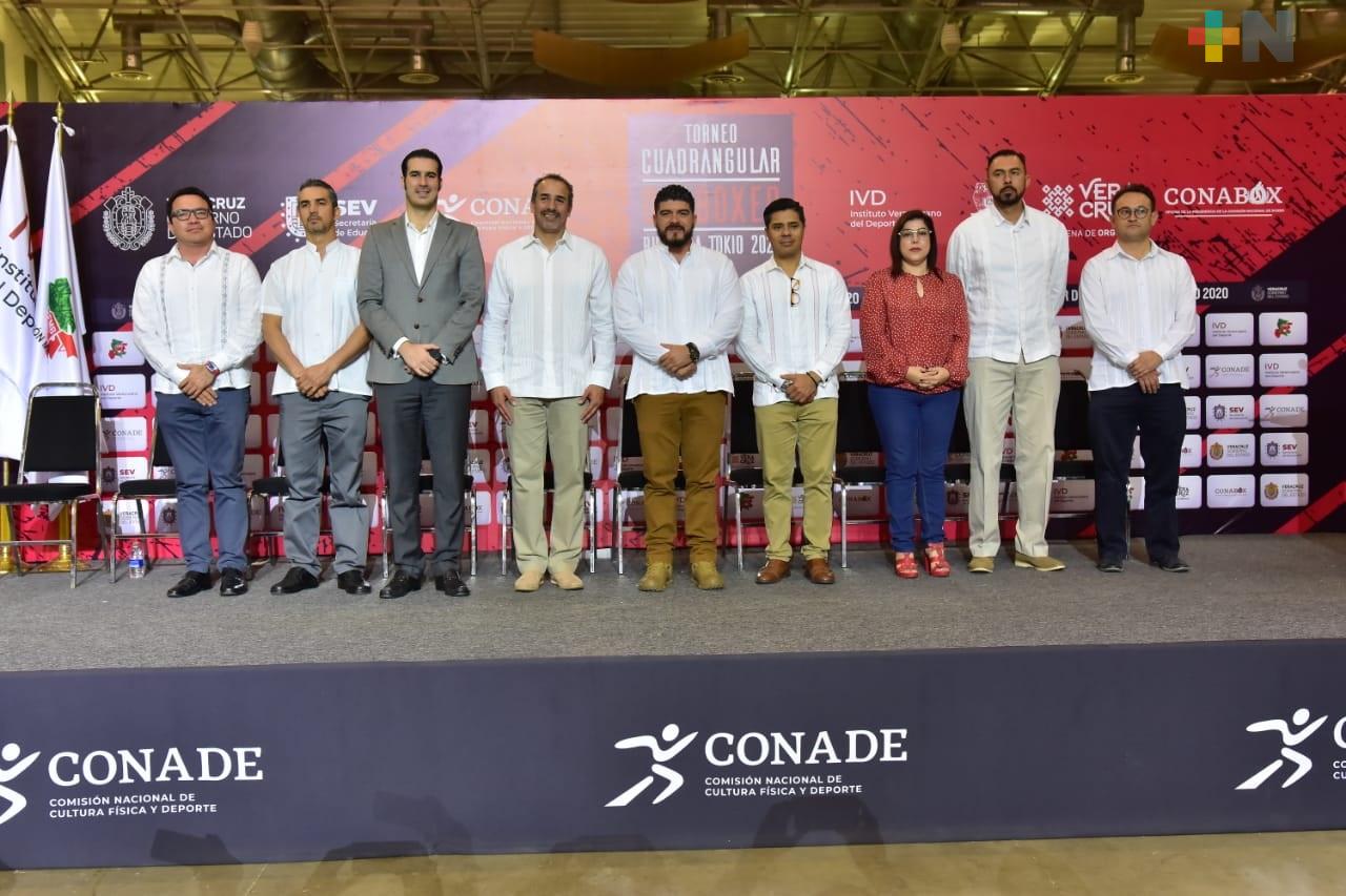 Inauguran SEV y CONADE el Cuadrangular de Boxeo rumbo a Tokio 2020