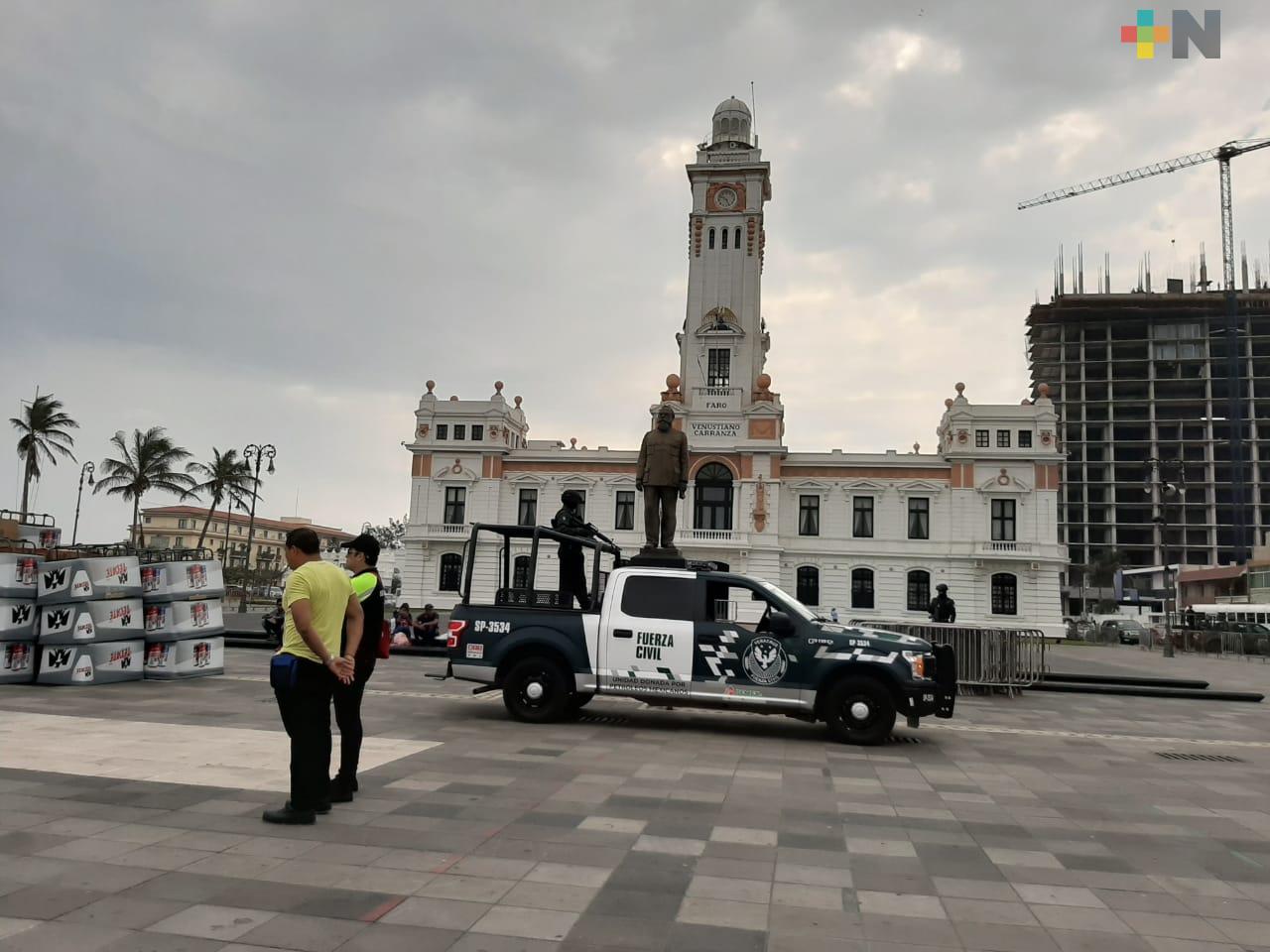 Supervisan macroplaza previo a «Quema de Mal Humor»