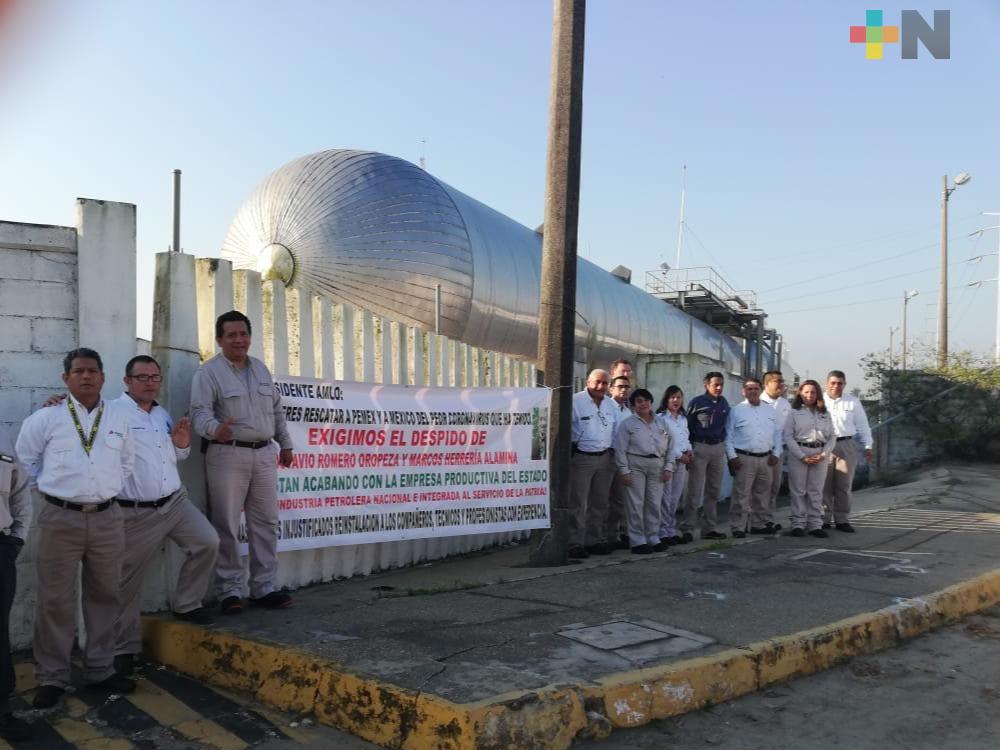 Nuevamente trabajadores petroleros se manifestaron por despido de 50 compañeros