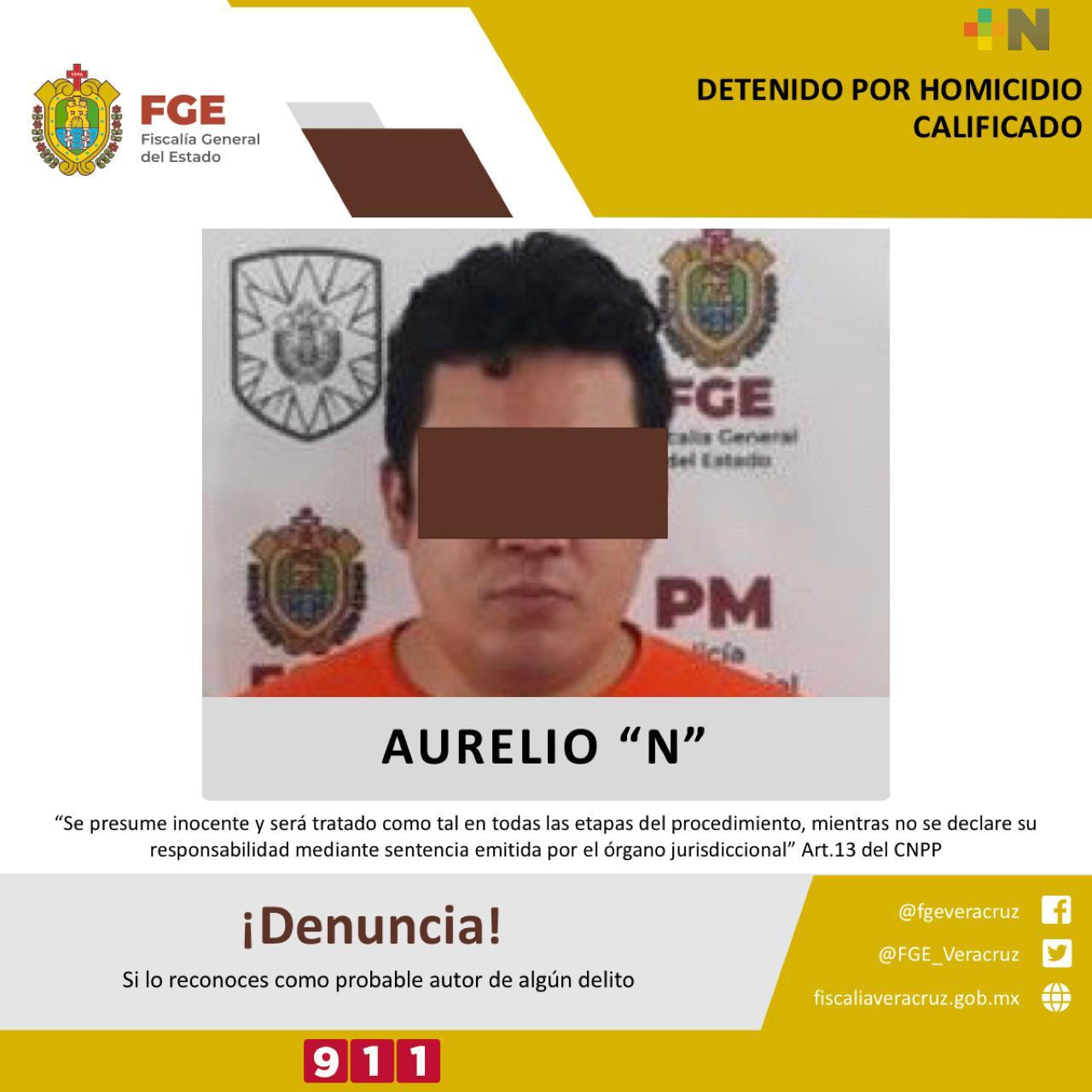 Detenido presunto responsable del homicidio de Narciso Elvira; reitera FGE que no habrá impunidad en Veracruz