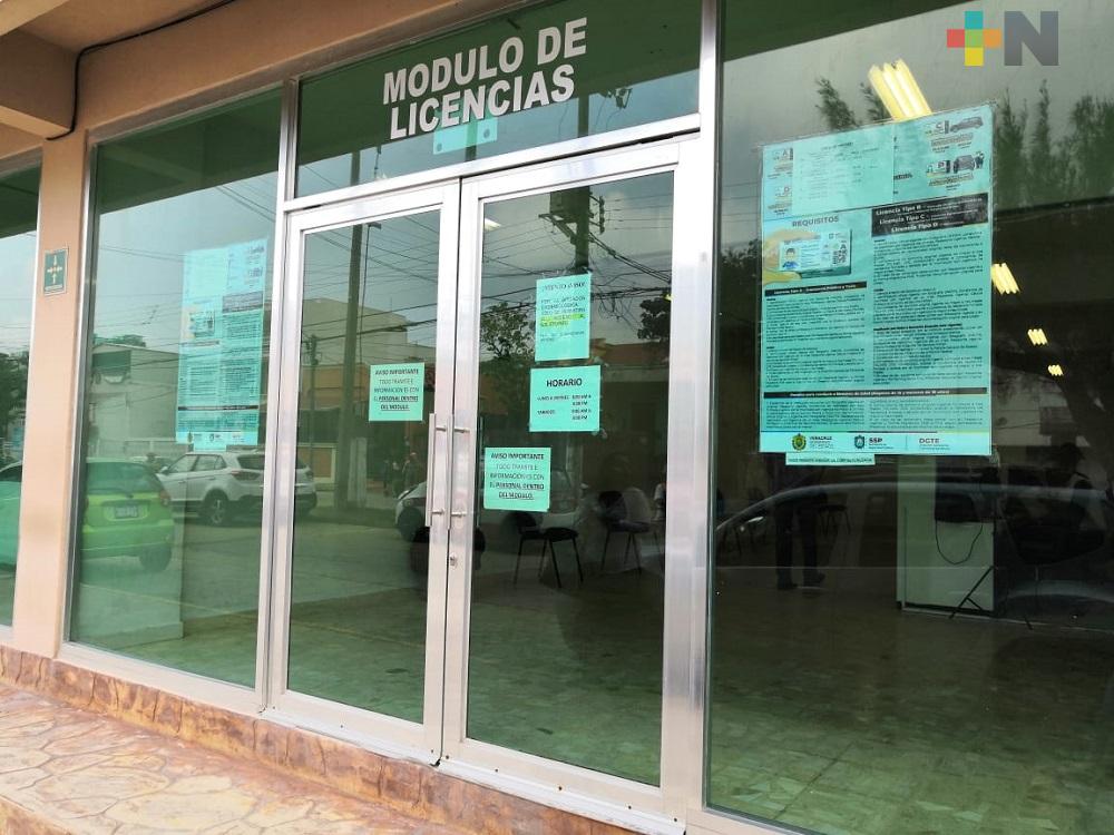 Por emergencia sanitaria, disminuye número de personas que tramitan licencia para conducir en Coatzacoalcos