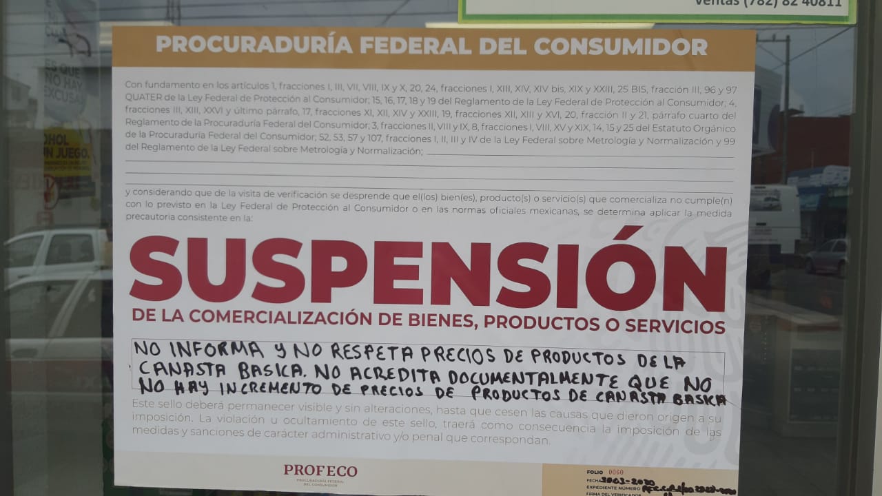 Profeco sanciona a tiendas de autoservicio en Tuxpan