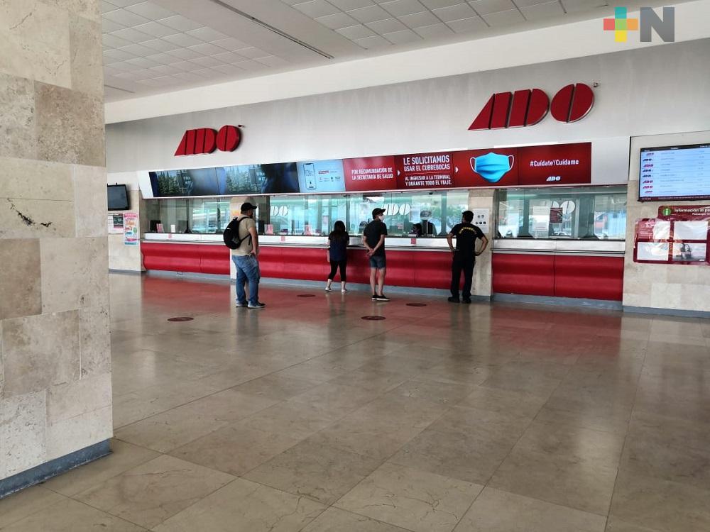 Terminal de autobuses de Coatzacoalcos, cumple con protocolos de sanidad