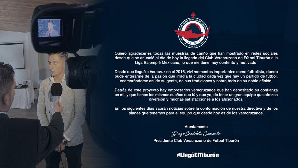Diego Bartolotta se presentó como presidente del nuevo “Tiburón”