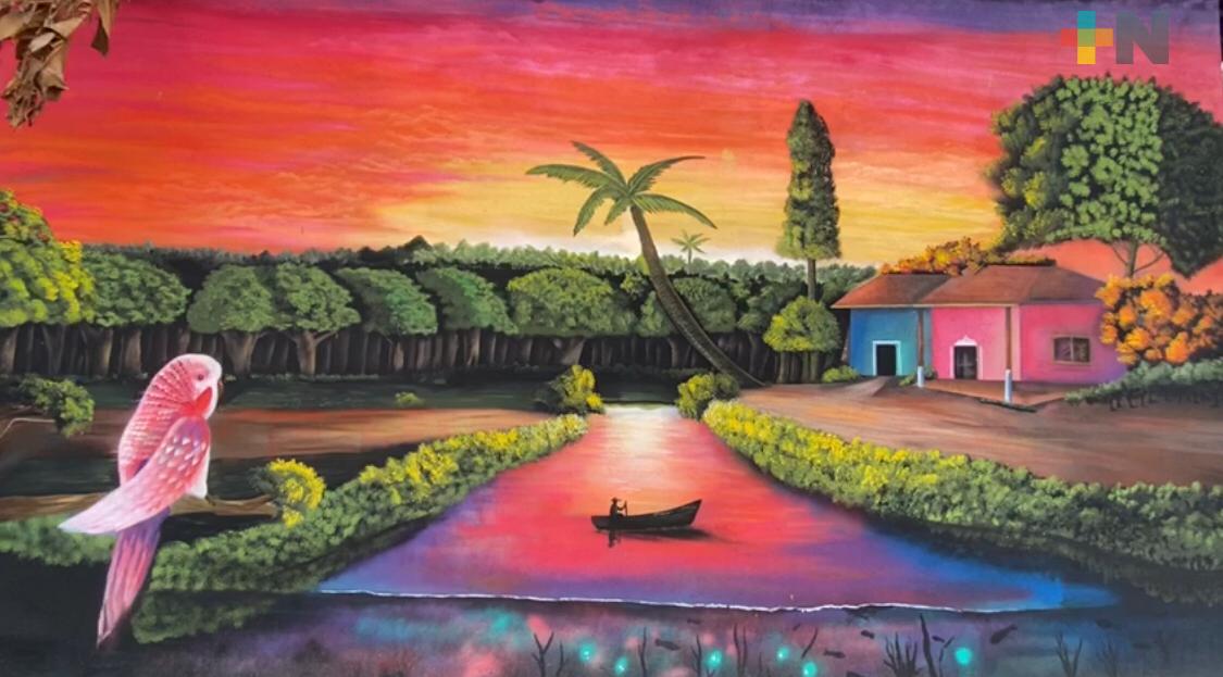 La historia de Otatitlán contada en los murales de sus viviendas