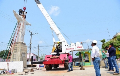 Instalan en Soconusco réplica del Cristo Redentor de Brasil