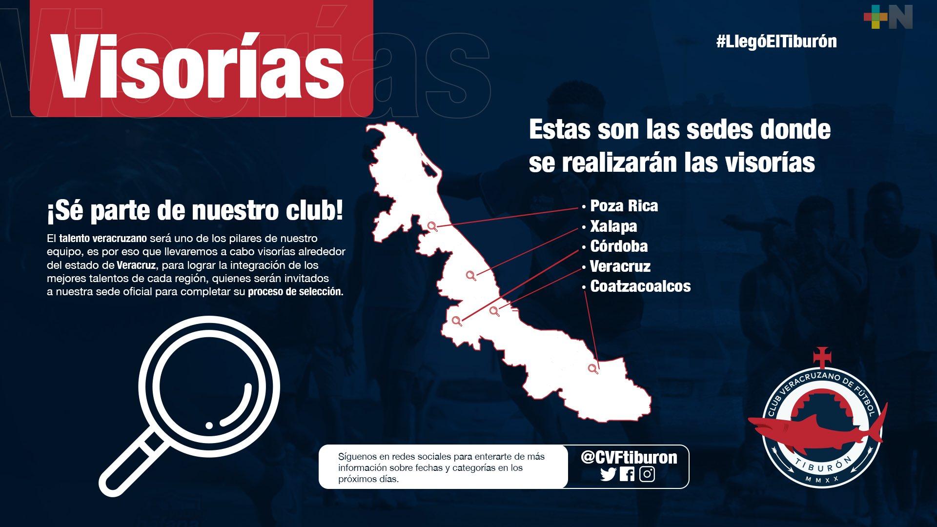 Club Tiburón hará visorias en la entidad veracruzana