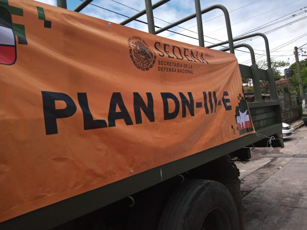 Sedena continúa ininterrumpidamente aplicando el Plan DN-III E, con motivo de la depresión Tropical “Hanna”