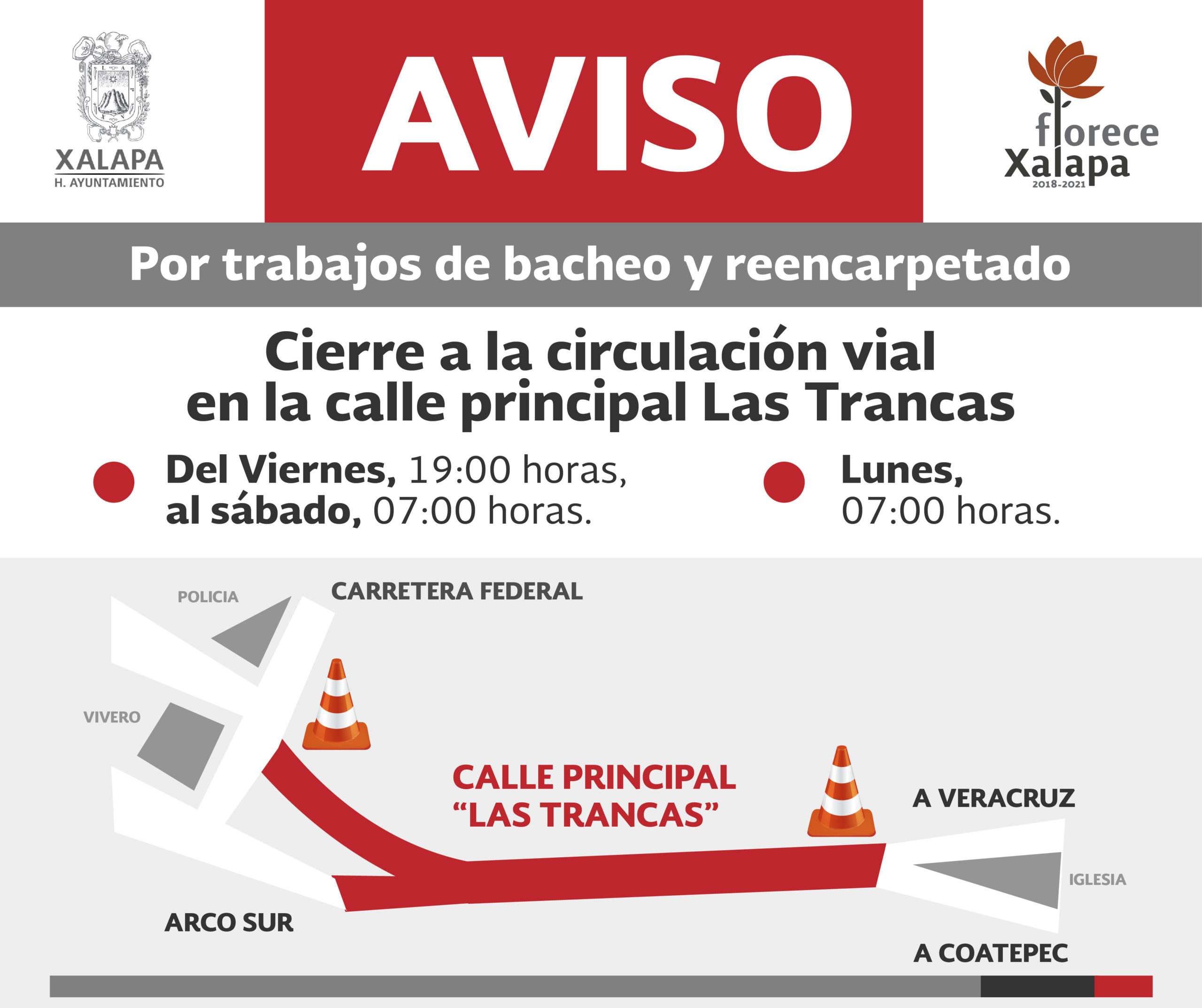Por trabajos de reencarpetado, cierre en el acceso a Las Trancas