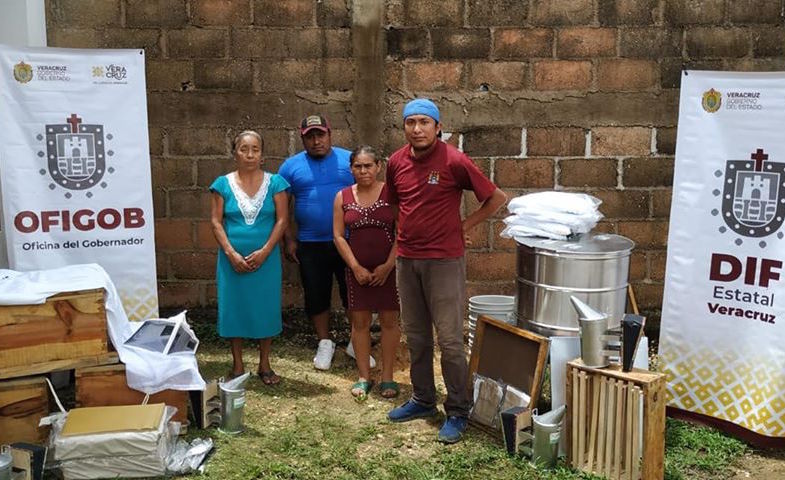 DIF estatal entregó recursos y equipo, para proyectos productivos de abejas en municipio de Acayucan