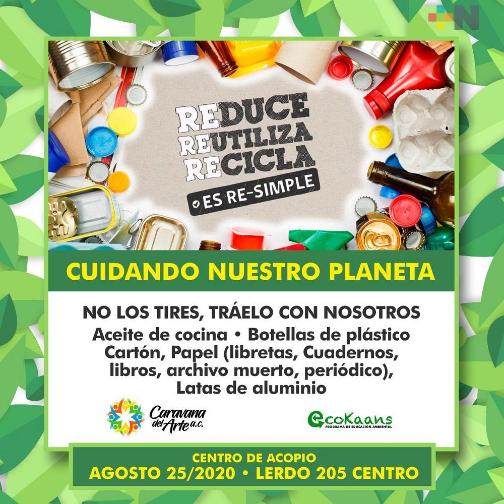 En Coatzacoalcos, asociación Ecokaans realizará reciclatón