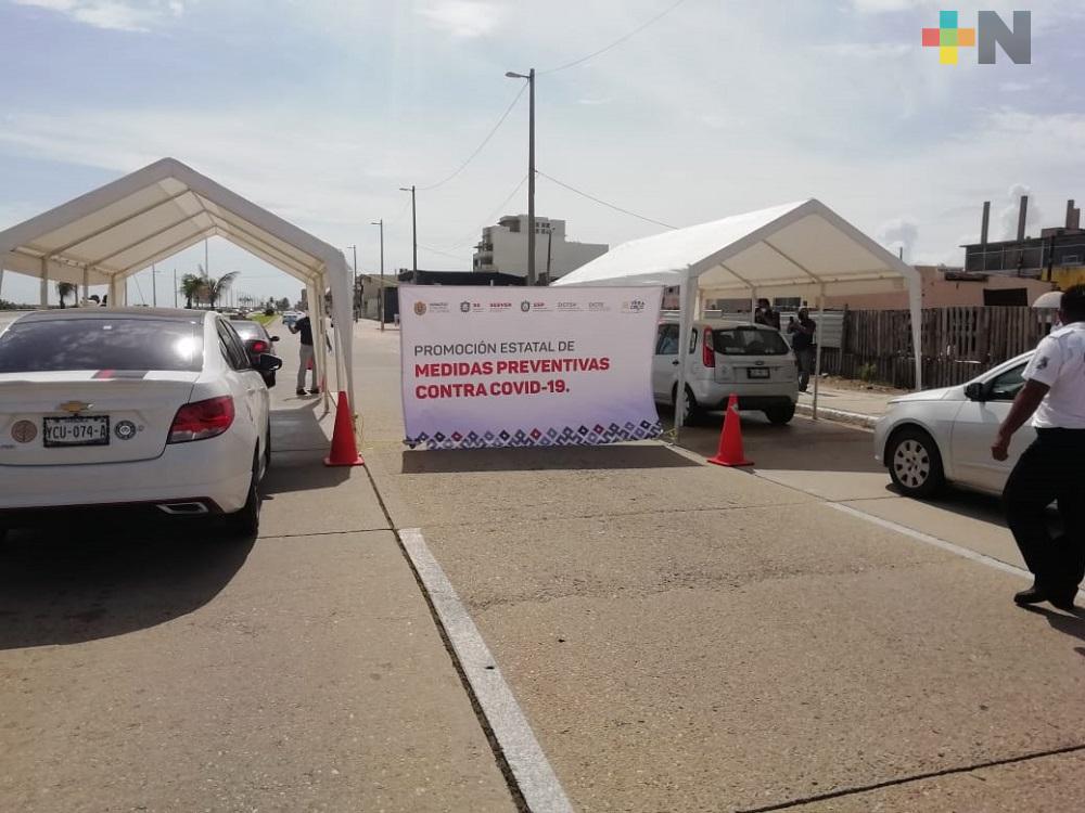 En Coatzacoalcos, Tránsito del Estado encabeza operativo para evitar bajar la guardia durante pandemia