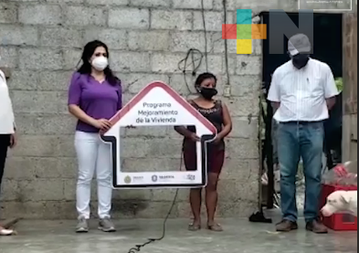 Diputada y secretario de Sedesol supervisan programa de mejoramiento de vivienda