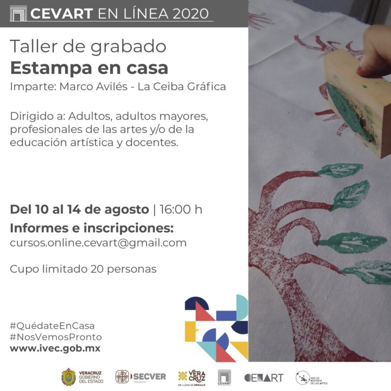 Continúa CEVART en línea, con el curso virtual de grabado “Estampa en casa”