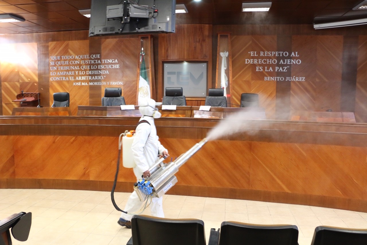 TEV refuerza acciones de sanitización