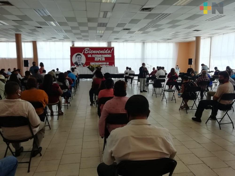 Aspirante al Comité Estatal de Morena, presenta su plataforma de trabajo a militantes del sur de Veracruz