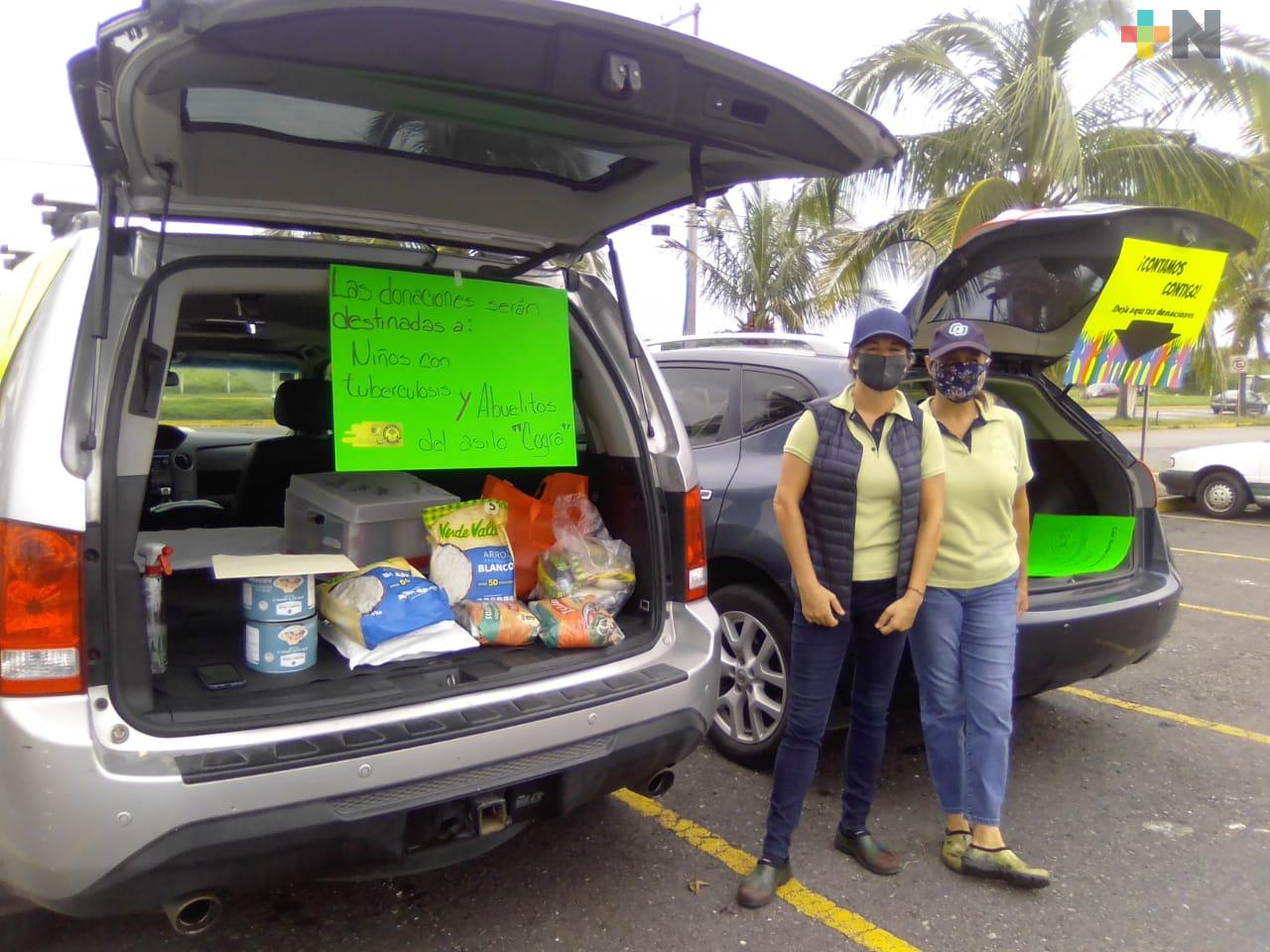 Realizan colecta de víveres para Asilo Cogra